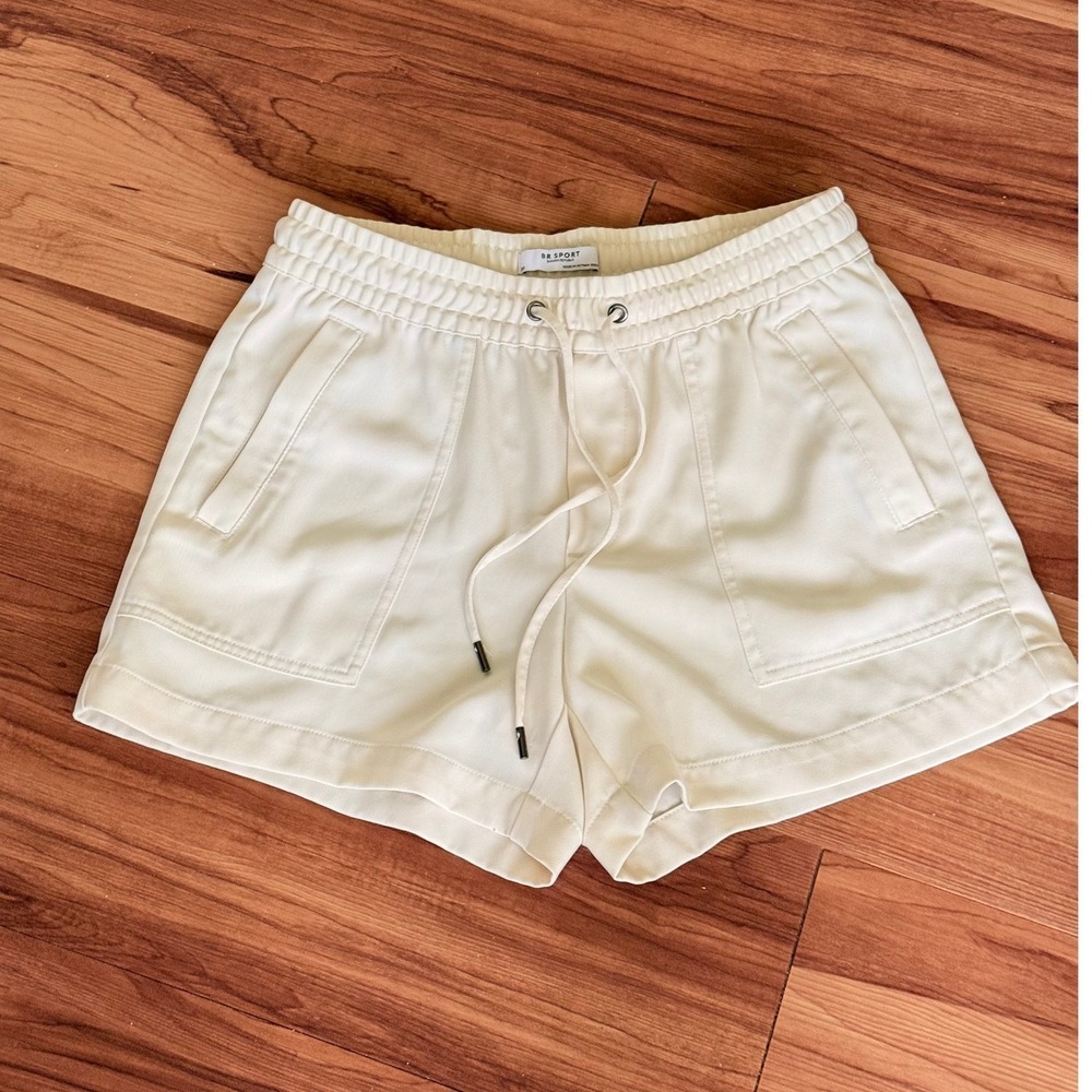 BR Sport‎ Banana Republic Womens Ivory Drawstring Shorts Casual Pockets XS